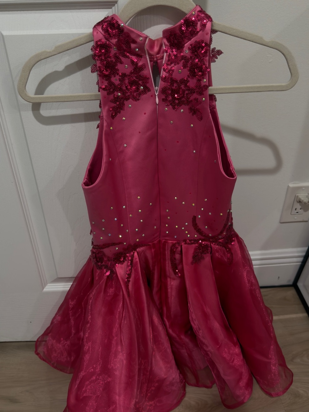 Girls' Hot Pink Sequin Party Dress.